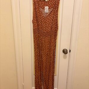 Rust Polka Dot Dress